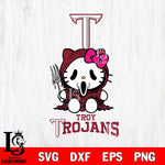 Troy Trojans Hello Kitty Horror 4 Svg Eps Dxf Png File, Digital Download