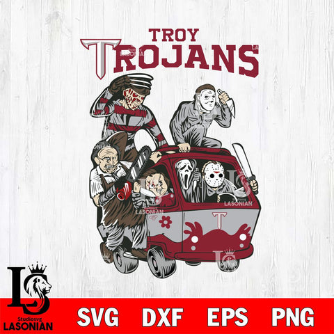 Troy Trojans Jason Voorhees Horror 10 Svg Eps Dxf Png File, NCAA svg, Digital Download, Instant Download