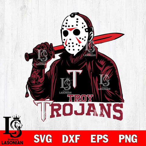 Troy Trojans Jason Voorhees Horror 12 Svg Eps Dxf Png File, NCAA svg, Digital Download, Instant Download