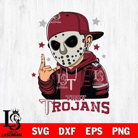 Troy Trojans Jason Voorhees Horror 9 Svg Eps Dxf Png File, NCAA svg, Digital Download, Instant Download