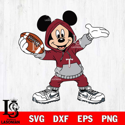 Troy Trojans Mickey Disney Football Christmas File Cut, NCAA SVG DXF EPS PNG FILE, Digital Download , Criucut , Silhouette
