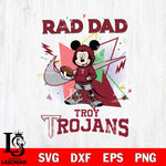 Troy Trojans Mickey Wearing Hoodie Rad Dad SVG DXF EPS PNG FILE, NCAA File Cut,Digital Download,Instant Download