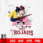 Troy Trojans Minnie Mouse Dancing SVG DXF EPS PNG FILE, NCAA File Cut,Digital Download,Instant Download