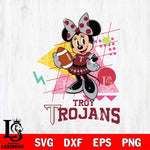 Troy Trojans Minnie Mouse Sport SVG DXF EPS PNG FILE, NCAA File Cut,Digital Download,Instant Download