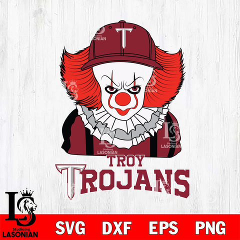 Troy Trojans Pennywise Horror Sport 10 Svg Eps Dxf Png File, Digital Download