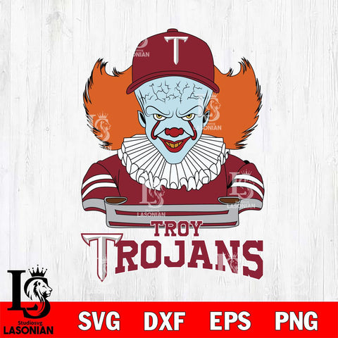 Troy Trojans Pennywise Horror Sport 2 Svg Eps Dxf Png File, Digital Download