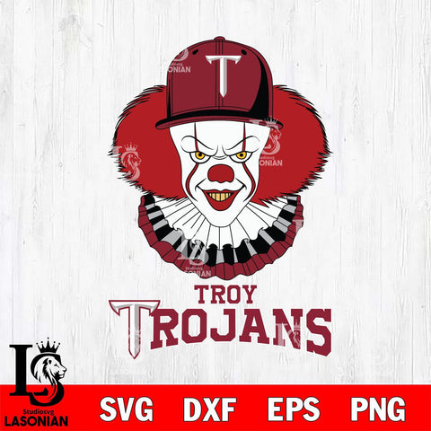 Troy Trojans Pennywise Horror Sport 4 Svg Eps Dxf Png File, Digital Download
