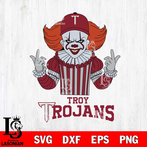 Troy Trojans Pennywise Horror Sport 8 Svg Eps Dxf Png File, Digital Download