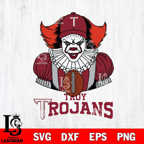 Troy Trojans Pennywise Horror Sport 9 Svg Eps Dxf Png File, Digital Download