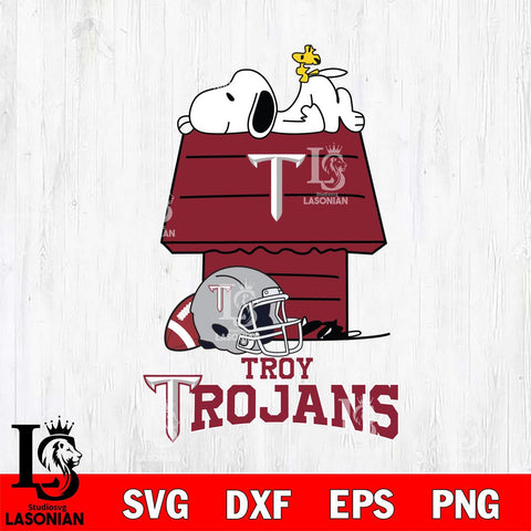 Troy Trojans Snoopy Chill Football SVG DXF EPS PNG FILE,Snoopy File Cut, NCAA Digital Download,Instant Download,Christmas Silhouette