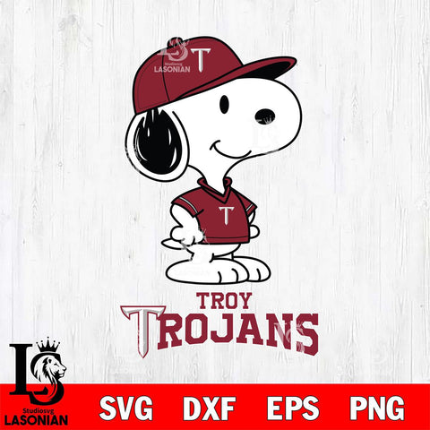 Troy Trojans Snoopy Football sport SVG DXF EPS PNG FILE,Snoopy File Cut, NCAA Digital Download,Instant Download,Christmas Silhouette
