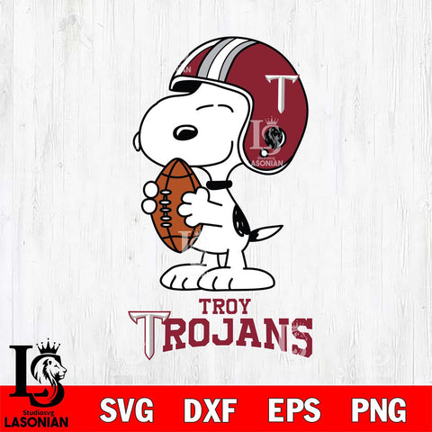 Troy Trojans Snoopy Rugby Svg Eps Dxf Png File, NCAA svg , Digital Download , Instant Download, Cricut File