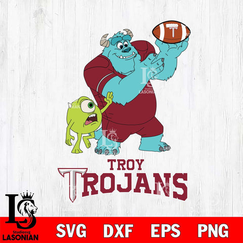 Troy Trojans Sully & Mike Football Cricut,Christmas SVG DXF EPS PNG FILE, NCAA Digital Download,Instant Download, Silhouette