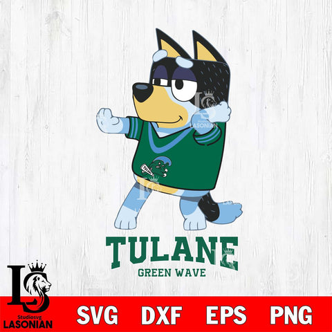 Tulane Green Wave Bluey Dad Dance Svg Eps Dxf Png File, Digital Download, Instant Download