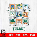 Tulane Green Wave Bluey Halloween Sport Svg Eps Dxf Png File, Digital Download, Instant Download
