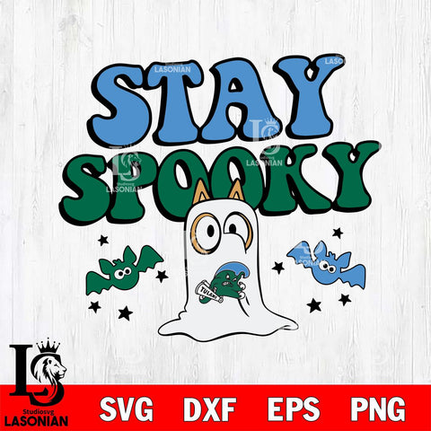 Tulane Green Wave Bluey Halloween Stay Spooky Svg Eps Dxf Png File, Digital Download, Instant Download