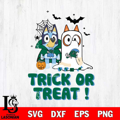 Tulane Green Wave Bluey Trick or Treat Halloween Svg Eps Dxf Png File, Digital Download, Instant Download