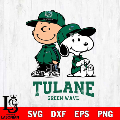 Tulane Green Wave Charlie Brown Snoopy Champions Svg Eps Dxf Png File, NCAA svg , Digital Download , Instant Download, Cricut File