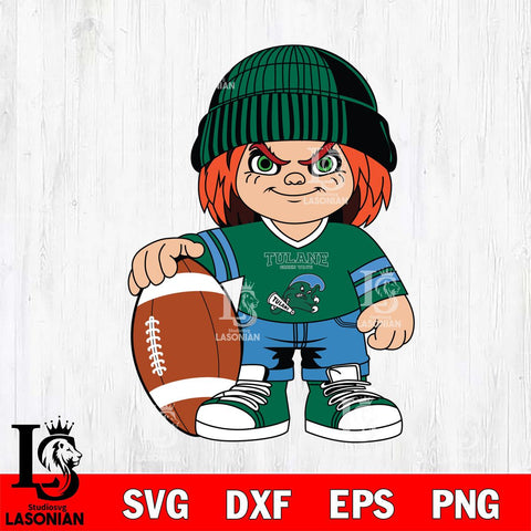 Tulane Green Wave Chucky Horror 4 Svg Eps Dxf Png File, NCAA svg, Digital Download, Instant Download