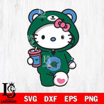 Tulane Green Wave Cute Hello Kitty Svg Eps Dxf Png File, Digital Download, Instant Download