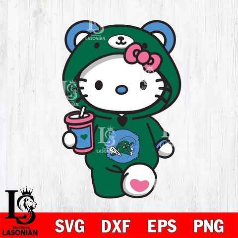 Tulane Green Wave Cute Hello Kitty Svg Eps Dxf Png File, Digital Download, Instant Download