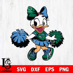 Tulane Green Wave Daisy Duck Cheerleader Svg Eps Dxf Png File, NCAA svg, Digital Download, Instant Download