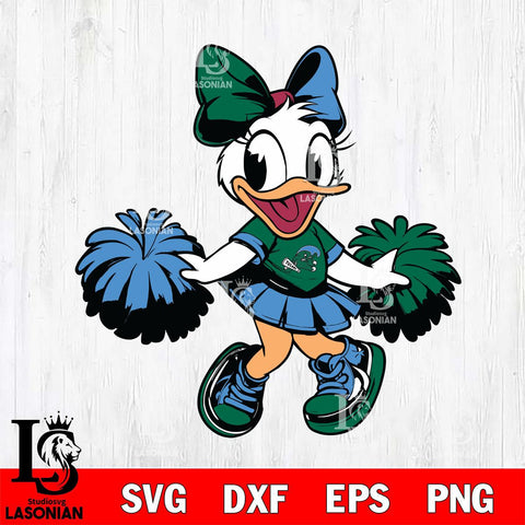 Tulane Green Wave Daisy Duck Cheerleader Svg Eps Dxf Png File, NCAA svg, Digital Download, Instant Download