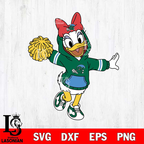 Tulane Green Wave Daisy Duck Cheerleader Christmas File Cut, NCAA SVG DXF EPS PNG FILE, Digital Download , Criucut , Silhouette