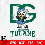 Tulane Green Wave Dolce And Gabbana Daisy Duck Disney Svg Eps Dxf Png File, Digital Download, Instant Download
