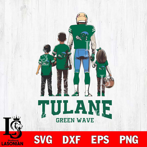 Tulane Green Wave Father Football SVG DXF EPS PNG FILE,NCAA SVG, Father day Digital Download,Instant Download, Silhouette
