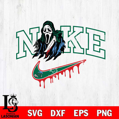 Tulane Green Wave Ghostface Nike Svg Eps Dxf Png File, Digital Download, Instant Download