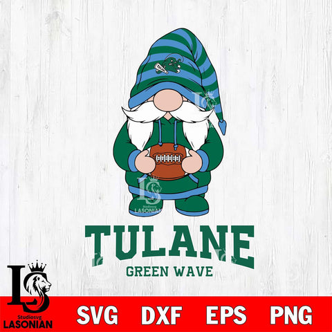 Tulane Green Wave Gnome Football File Cut, NCAA SVG, Digital Download , Criucut , Silhouette