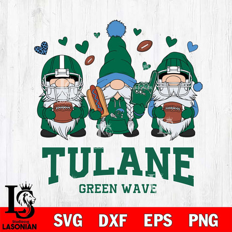 Tulane Green Wave Gnome Rugby File Cut, NCAA SVG, Digital Download , Criucut , Silhouette
