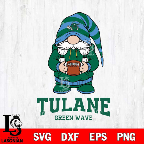 Tulane Green Wave Gnome Sport File Cut, NCAA SVG, Digital Download , Criucut , Silhouette