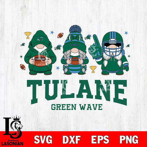 Tulane Green Wave Gnome #1 Football File Cut, NCAA SVG, Digital Download , Criucut , Silhouette