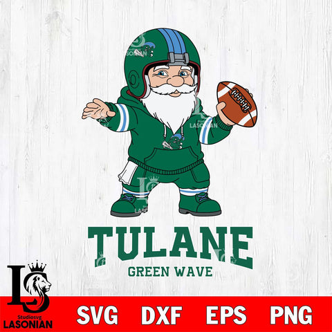 Tulane Green Wave Gnome football player File Cut, NCAA SVG, Digital Download , Criucut , Silhouette