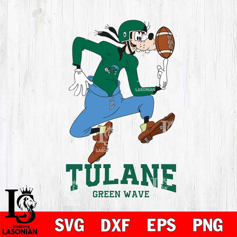 Tulane Green Wave Goofy Circus Football SVG DXF EPS PNG FILE,NCAA svg ,Football Digital Download,Instant Download, Silhouette