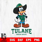 Tulane Green Wave Goofy Cowboy Sport SVG DXF EPS PNG FILE,NCAA svg ,Football Digital Download,Instant Download, Silhouette