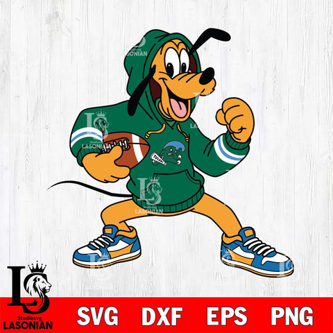 Tulane Green Wave Goofy Disney Football Christmas File Cut, NCAA SVG DXF EPS PNG FILE, Digital Download , Criucut , Silhouette