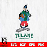 Tulane Green Wave Goofy Player SVG DXF EPS PNG FILE,NCAA svg ,Football Digital Download,Instant Download, Silhouette
