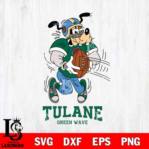 Tulane Green Wave Goofy Sport Football SVG DXF EPS PNG FILE,NCAA svg ,Football Digital Download,Instant Download, Silhouette
