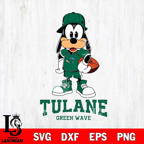 Tulane Green Wave Goofy rugby SVG DXF EPS PNG FILE,NCAA svg ,Football Digital Download,Instant Download, Silhouette