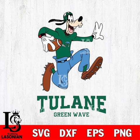 Tulane Green Wave Goofy rugby Sport SVG DXF EPS PNG FILE,NCAA svg ,Football Digital Download,Instant Download, Silhouette