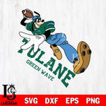 Tulane Green Wave Goofy rugby player SVG DXF EPS PNG FILE,NCAA svg ,Football Digital Download,Instant Download, Silhouette