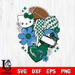 Tulane Green Wave Hello Kitty NCAA 2 Svg Eps Dxf Png File, Digital Download, Instant Download