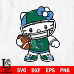 Tulane Green Wave Hello Kitty sport 2 Svg Eps Dxf Png File, NCAA svg, Digital Download, Instant Download