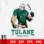 Tulane Green Wave Jason Voorhees Svg Eps Dxf Png File, Digital Download