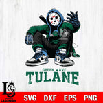 Tulane Green Wave Jason Voorhees Halloween SVG Svg Eps Dxf Png File, Digital Download, Instant Download