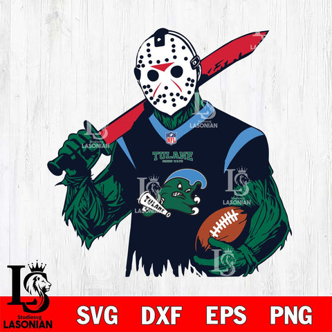 Tulane Green Wave Jason Voorhees Horror 11 Svg Eps Dxf Png File, NCAA svg, Digital Download, Instant Download