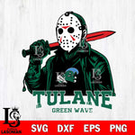 Tulane Green Wave Jason Voorhees Horror 12 Svg Eps Dxf Png File, NCAA svg, Digital Download, Instant Download